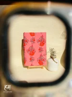 Sustainable & Handcrafted Journal - Peach with flower motif