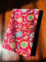 Sustainable & Handcrafted Journal - Deep Pink with Floral Motifs