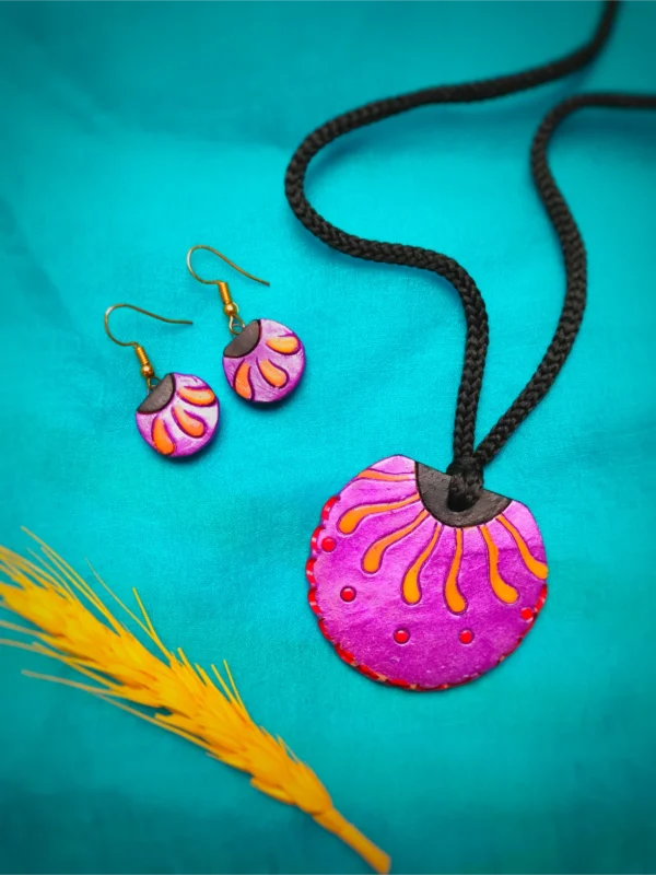 Handpainted Terracotta Jewellery Set