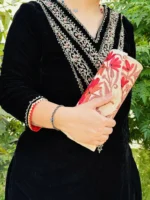 Kashmiri Hand Embroidered Round Clutch