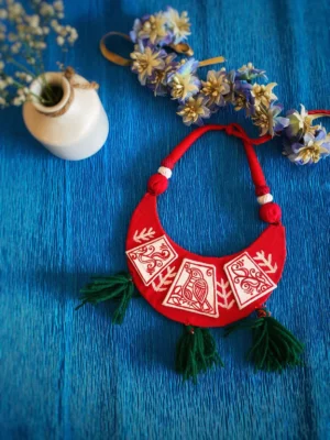 Handpainted Red Necklace